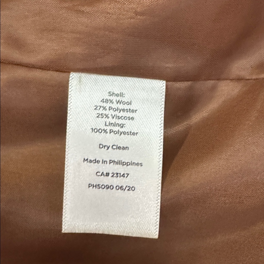 Talbots Classic Shetland Herringbone Wool Blend Blazer Rust Brown Size 12 - Picture 11 of 11